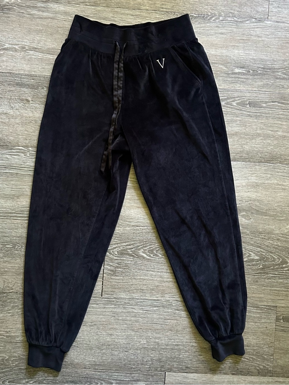 Victoria's Secret Black Velour Joggers